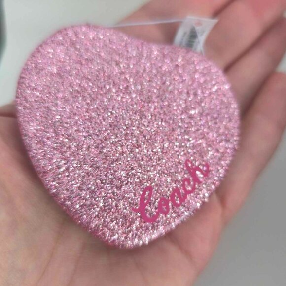Coach Compact Heart Mirror Pink Glitter - Picture 6 of 17